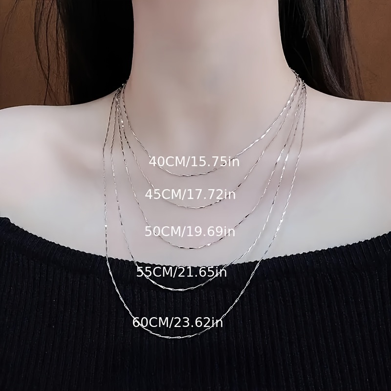 S925 Silvery Melon Seed Chain